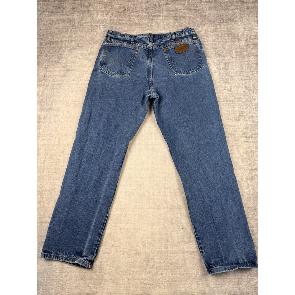 Vtg Wrangler Jeans Mens 36x32 Blue Denim 31MWZPW Relaxed Cowboy‎ Cut Y2k